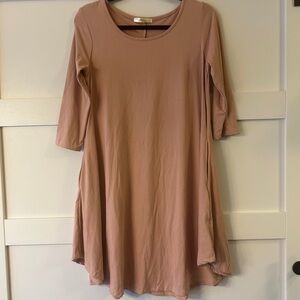 Andree Dusty Pink Long Sleeve Dress
